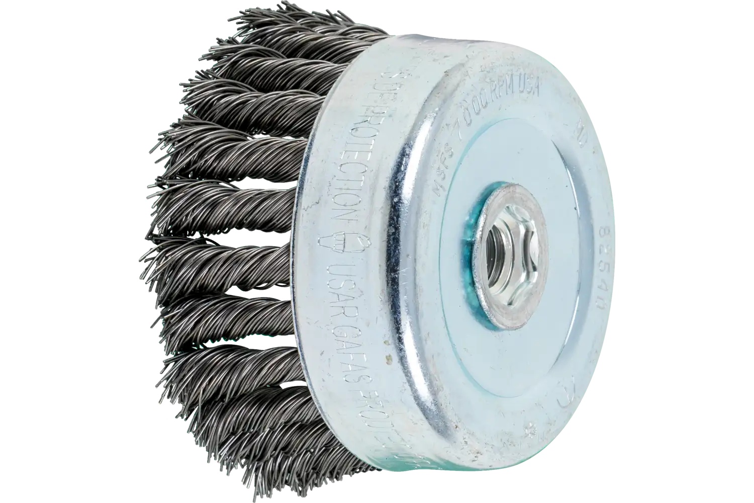 Picture of Pferd Knot Wire Cup Brush 4" Dia. .023 Carbon Steel 5/8-11" Thread (Int.)